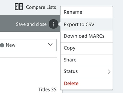 Additional Options menu 6