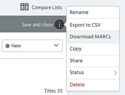 Additional Options menu 7