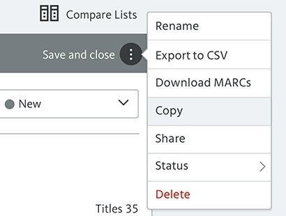Additional Options menu 2