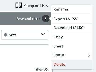 Additional Options menu 4